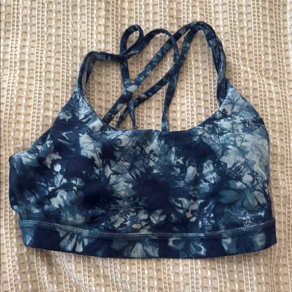 Lululemon Blue Sports Bra with Strappy Back